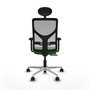 PIQUERAS Y CRESPO Silla de oficina Motilla con mecanismo Sincro/Traslack, Verde y Gris