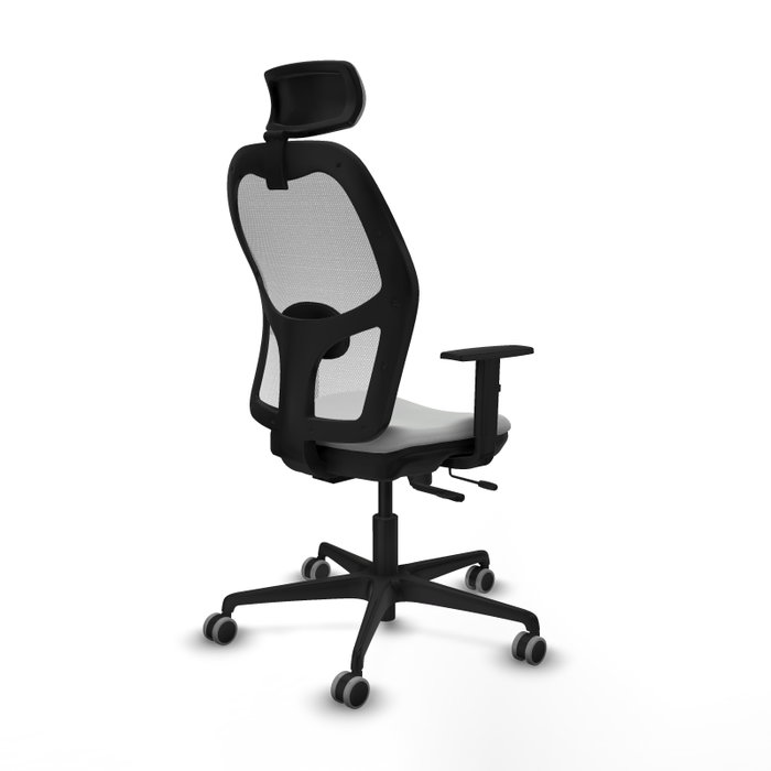 PIQUERAS Y CRESPO Silla de oficina Jorquera con mecanismo Sincro/Traslack Gris claro y Blanco