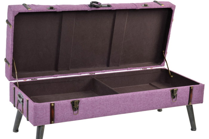 DKD Home Decor Descalzadora Poliester Metal Fucsia