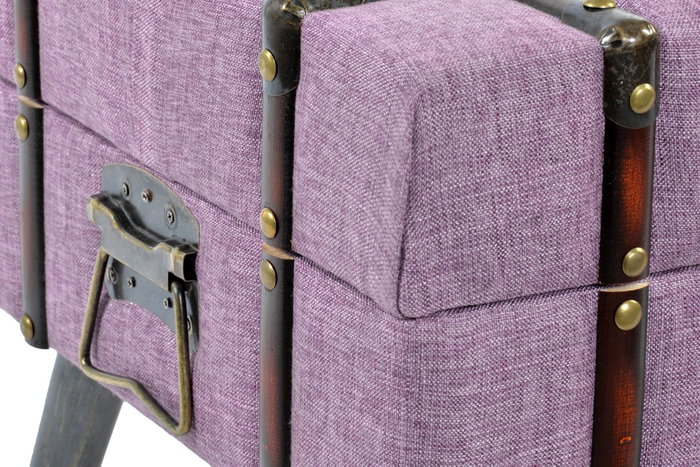 DKD Home Decor Descalzadora Poliester Metal Fucsia