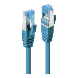 LINDY Patchkabel 47147 Cat6A S/FTP (S-STP) LSZH Azul 1 m - Cable de Red RJ-45 Macho a Macho para 10 Gbit/s, 500 MHz