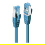 LINDY Patchkabel 47147 Cat6A S/FTP (S-STP) LSZH Azul 1 m - Cable de Red RJ-45 Macho a Macho para 10 Gbit/s, 500 MHz