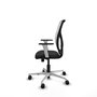 PIQUERAS Y CRESPO Silla de oficina Motilla con mecanismo Sincro, Negro/Blanco