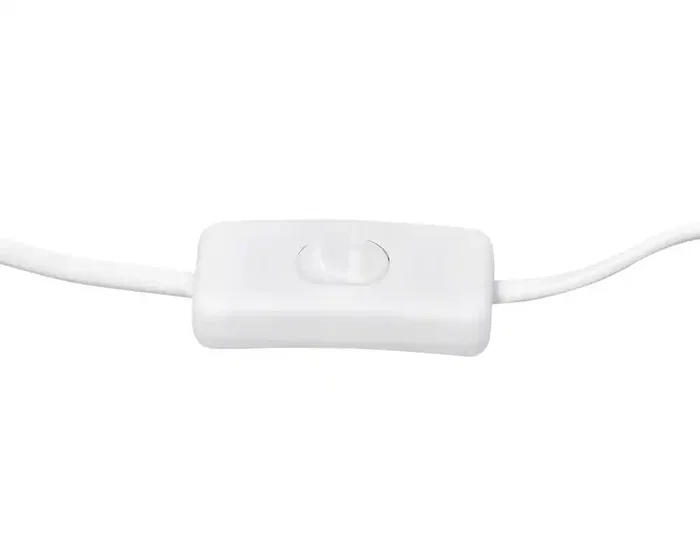 Q-Connect Orion - Lámpara de Escritorio de Metal con Detalles de Madera y Brazo Flexible, Color Blanco, para Oficina, 40W Máx, Incluye Interruptor, Certificaciones CE/RoHS