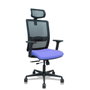 PIQUERAS Y CRESPO Silla Haches con Mecanismo Sincro/Traslack, Malla Negra y Asiento Azul Claro