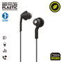 Muvit Auriculares E57 Negro con Micrófono y Diseño Ergonómico, Ecológicos, Certificación FSC y GRS