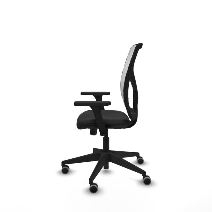PIQUERAS Y CRESPO Silla de oficina Motilla con mecanismo Sincro, Negro y Blanco