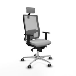 PIQUERAS Y CRESPO Silla de oficina Horna con mecanismo Sincro, Gris