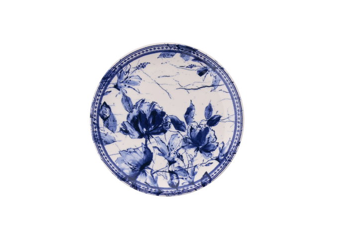Hermia Juego de Platos para Postre Porcelana Azul y Blanco 6 unidades Hermia Juego de Platos para Postre Porcelana Azul y Blanco 6 unidades