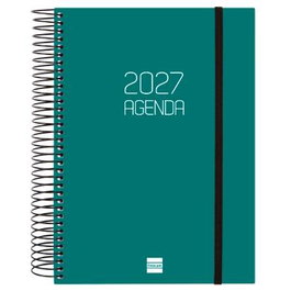 Finocam Agenda Espiral 2027 Verde con Tapas de Polipropileno