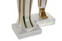 DKD Home Decor Figura Oriental Ra Blanco Dorado Resina Egipcio 9 x 52 x 10 cm (2 Unidades)