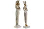 DKD Home Decor Figura de Resina Egipcia Iridiscente, Pack de 2 piezas