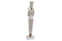 DKD Home Decor Figura Oriental Ra Blanco Dorado Resina Egipcio 9 x 52 x 10 cm (2 Unidades)