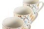 DKD Home Decor Set de Tazas de Porcelana Floral 350ml