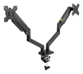 TooQ DB1434TNR-B Soporte para monitor de escritorio 86,4 cm (34 pulgadas) Negro, abrazadera/atornillado 20 kg