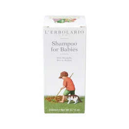 L'ERBOLARIO Champú Bebés Niños 200 ml - Suave, sin sulfatos, con extractos de Caléndula y Malva