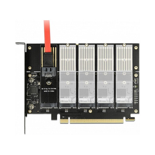 DeLOCK Tarjeta PCI Express x16 a 5 x interna M.2 clave B/SATA DeLOCK Tarjeta PCI Express x16 a 5 x interna M.2 clave B/SATA