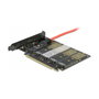 DeLOCK Tarjeta PCI Express x16 a 5 x interna M.2 clave B/SATA