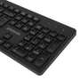 Phoenix Teclado Inalámbrico K200 QWERTY Negro con Conexión 2.4GHz, Teclas Multimedia y Diseño Ergonómico para Windows, macOS, Linux