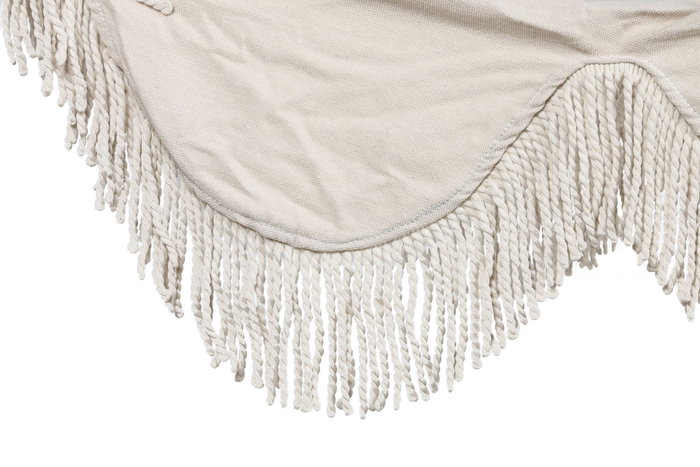 DKD Home Decor Hamaca Blanco 100 x 5 x 200 cm Algodon Abeto con Flecos