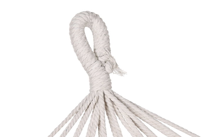 DKD Home Decor Hamaca Blanco 100 x 5 x 200 cm Algodon Abeto con Flecos