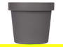 Ibergarden Maceta de Plástico Gris 14 cm Diámetro x 12.5 cm Alto (Set de 12)