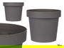 Ibergarden Maceta de Plástico Gris 14 cm Diámetro x 12.5 cm Alto (Set de 12)