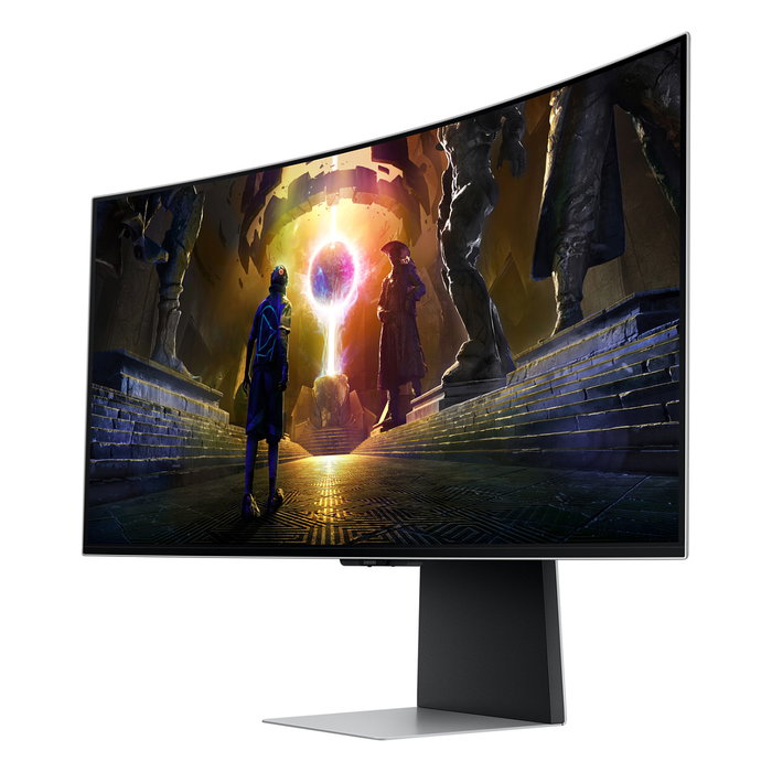 Samsung LS34DG850SUXEN Odyssey G8 34" 3440x1440 OLED Monitor UltraWide Curvo 175Hz 0.03ms AMD FreeSync Premium Pro HDR10+ USB-C HDMI 2.1 DisplayPort Altavoces Plata