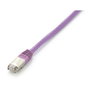 Equip 605657 Cable de Red Patch Cat6a S/FTP 0.5m Púrpura LSZH 2xRJ45 Macho 10GBase-T Ethernet 500MHz