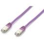Equip 605657 Cable de Red Patch Cat6a S/FTP 0.5m Púrpura LSZH 2xRJ45 Macho 10GBase-T Ethernet 500MHz