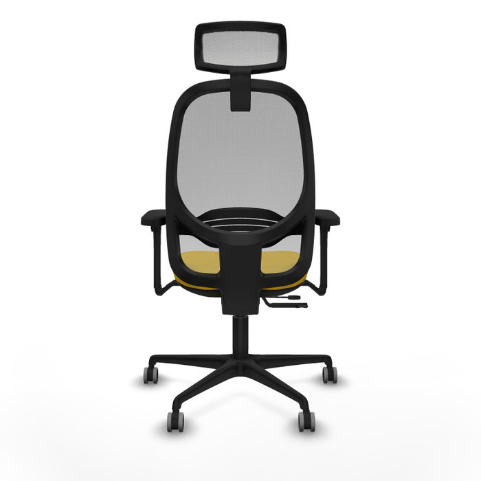 PIQUERAS Y CRESPO Silla de oficina Cilanco con mecanismo Sincro/Traslack, Amarillo y Gris PIQUERAS Y CRESPO Silla de oficina Cilanco con mecanismo Sincro/Traslack, Amarillo y Gris