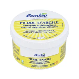 ECODOO Piedra de Arcilla Multiusos EcoCert 300Gr Limpia y Desengrasa Vitrocerámica Acero Inoxidable