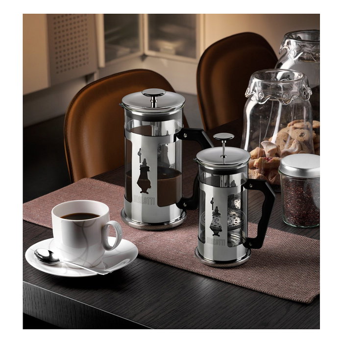 Bialetti Preziosa 0003130/NW Cafetera Prensa Francesa de Vacio, 1 Litro, Acero Inoxidable y Vidrio, Color Plata/Negro Bialetti Preziosa 0003130/NW Cafetera Prensa Francesa de Vacio, 1 Litro, Acero Inoxidable y Vidrio, Color Plata/Negro