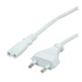 Cable de alimentación Euro de clavija plana a C7, 3 m, blanco