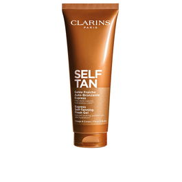 Clarins Gel Autobronceador Express Self-Tanning para Rostro y Cuerpo, 125 ml - Bronceado Natural y Uniforme sin Sol