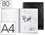 Liderpapel Carpeta Escaparate con Espiral 80 Fundas Polipropileno DIN A4 Negro