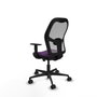 PIQUERAS Y CRESPO Silla de oficina Jorquera con mecanismo Sincro/Traslack, Morado y Gris