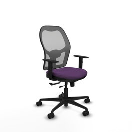 PIQUERAS Y CRESPO Silla de oficina Jorquera con mecanismo Sincro/Traslack, Morado y Gris