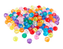 Innspiro Cuentas de Plástico Facetadas Transparentes Multicolor 8mm