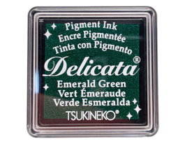 Tsukineko Delicata Verde Esmeralda Metálico Brillante 33x33mm