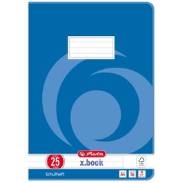 herlitz Hefte x.book A4/16 Lin.25 FSC Mix