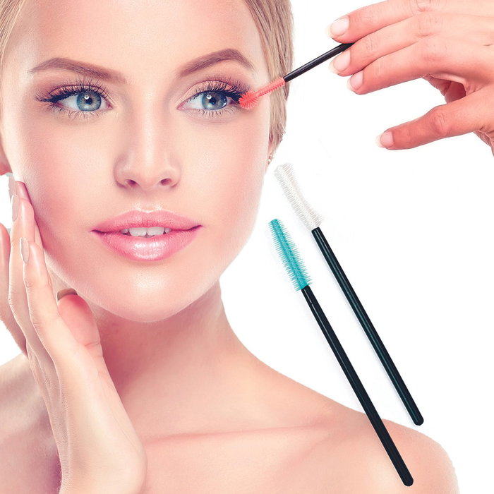 Cosmetic Club - Juego De 3 Brochas De Silicona Para Pestañas, Alargar, Curvar y Retirar Exceso de Maquillaje