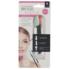 Cosmetic Club - Juego De 3 Brochas De Silicona Para Pestañas, Alargar, Curvar y Retirar Exceso de Maquillaje
