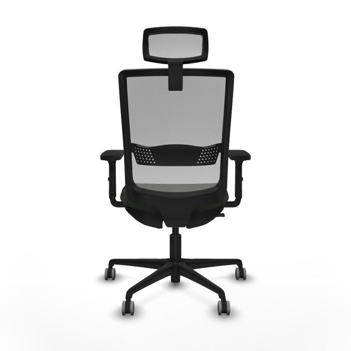 PIQUERAS Y CRESPO Silla de oficina Haches con mecanismo Sincro/Traslack, Negro y Gris