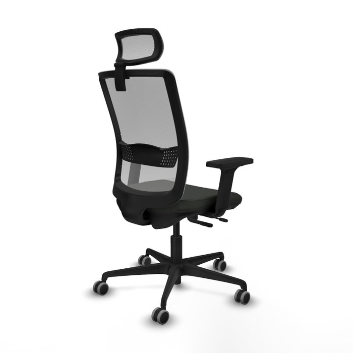 PIQUERAS Y CRESPO Silla de oficina Haches con mecanismo Sincro/Traslack, Negro y Gris