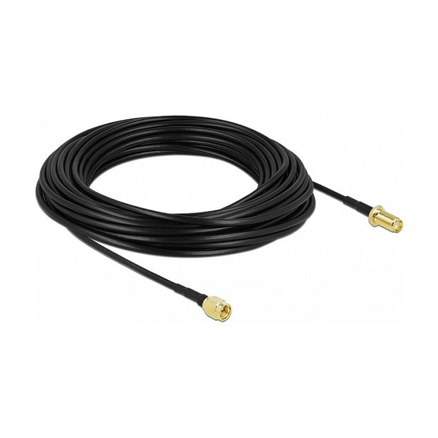 DeLOCK Cable de antena SMA macho a SMA hembra LMR100 15 m DeLOCK Cable de antena SMA macho a SMA hembra LMR100 15 m