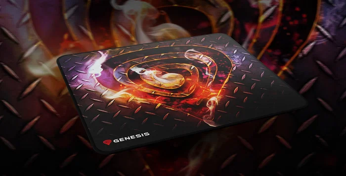 Genesis Carbon 500 M Steel G2 Alfombrilla de Ratón Gaming, Tela de Velocidad, Perfil Bajo 2.5mm, Base Antideslizante, Resistente al Agua, Multicolor, 300x250 mm