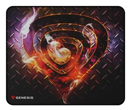 Genesis Carbon 500 M Steel G2 Alfombrilla de Ratón Gaming, Tela de Velocidad, Perfil Bajo 2.5mm, Base Antideslizante, Resistente al Agua, Multicolor, 300x250 mm
