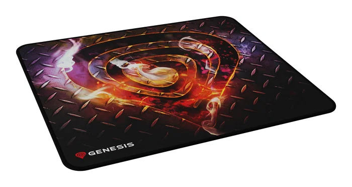 Genesis Carbon 500 M Steel G2 Alfombrilla de Ratón Gaming, Tela de Velocidad, Perfil Bajo 2.5mm, Base Antideslizante, Resistente al Agua, Multicolor, 300x250 mm
