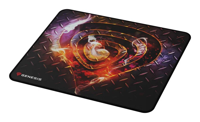 Genesis Carbon 500 M Steel G2 Alfombrilla de Ratón Gaming, Tela de Velocidad, Perfil Bajo 2.5mm, Base Antideslizante, Resistente al Agua, Multicolor, 300x250 mm